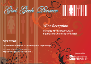 Flyer Bristol Girl Geek Dinner 1